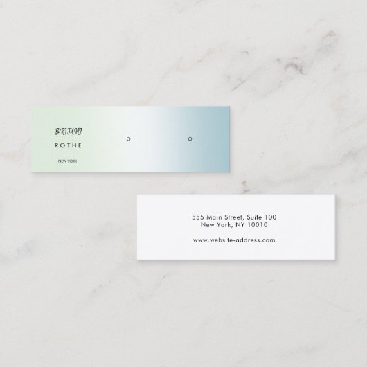 スクリプトグラデーションスタッドイヤリングミニ スキニー名刺 (正面/裏面)