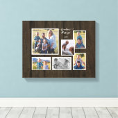スクリプトグランパス恵みファミリーフォトコラージュ キャンバスプリント (インサイチュ (ウッドフロア))