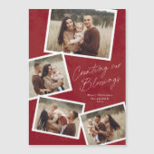 スクリプトコラージュ宗教的な磁気クリスマスカード (正面)