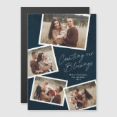 スクリプトコラージュ宗教的な磁気クリスマスカード (正面/裏面)