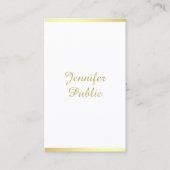 スクリプトゴールデン書道クリエイティブかわいらしモダン 名刺 (正面)