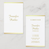 スクリプトゴールデン書道クリエイティブかわいらしモダン 名刺 (正面/裏面)