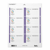 スクリプトサンキュービジネスロゴ紫色の出荷 ラベル (フルシート)