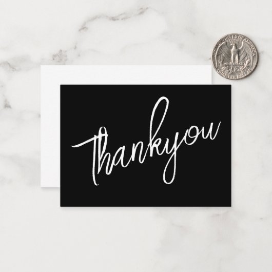 スクリプトサンキューブラック ノートカード (正面/裏面インサイチュ)