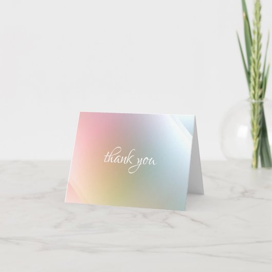 スクリプトサンキューモダン抽象芸術カラフルテンプレート サンキューカード (正面)