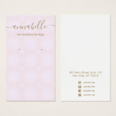 スクリプトシグネチャピンクグローイヤリングディスプレイカード (正面&裏面)