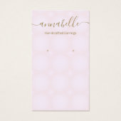 スクリプトシグネチャピンクグローイヤリングディスプレイカード (正面)