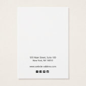 スクリプトシグネチャホワイトイヤリングディスプレイカード (裏面)