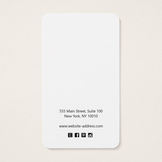 スクリプトシグネチャホワイトイヤリングディスプレイカード (裏面)