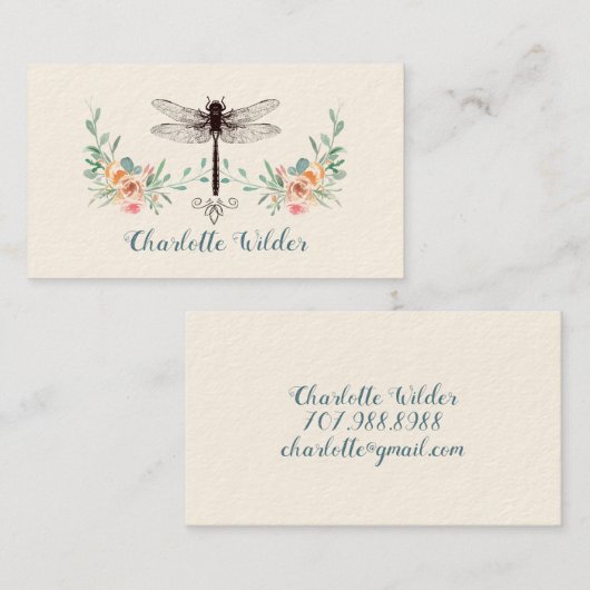 スクリプトシグネチャーパーソナライズされたトンフライフローラ コーリングカード (正面/裏面)