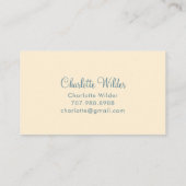 スクリプトシグネチャーパーソナライズされたビーフローラ コーリングカード (裏面)