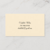 スクリプトシグネチャーパーソナライズされたビーフローラ コーリングカード (裏面)