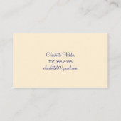 スクリプトシグネチャーパーソナライズされたビーフローラ コーリングカード (裏面)