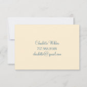 スクリプトシグネチャーパーソナライズされたビーフローラ ノートカード (裏面)