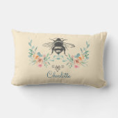 スクリプトシグネチャーパーソナライズされたビーフローラ ランバークッション (裏面)