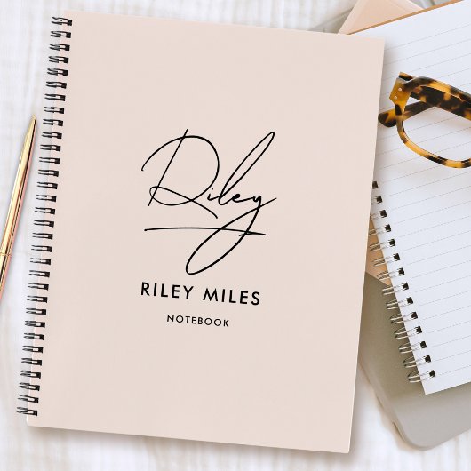 スクリプトシグネチャーモノグラム赤面ピンクシモダンック ノートブック