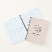 スクリプトシグネチャーモノグラム赤面ピンクシモダンック ノートブック (内部)