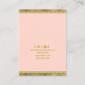 スクリプトシックバラ金ゴールドジュエリーイヤリングディスプレイ 名刺 (裏面)