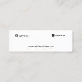 スクリプトシャンパン金ゴールドグラデーションスタッドイヤリングミニ スキニー名刺 (裏面)