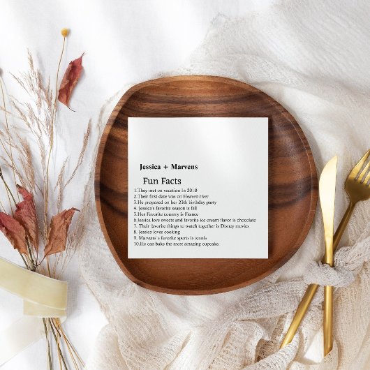 スクリプトシンプルおもしろいファクト結婚のナプキン スタンダードカクテルナプキン