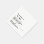 スクリプトシンプルおもしろいファクト結婚のナプキン スタンダードカクテルナプキン (角)