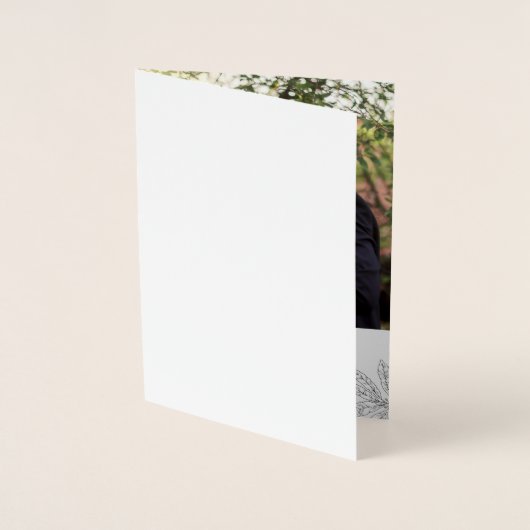 スクリプトシンプルの新しいサンキューカード 箔カード (正面)