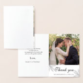 スクリプトシンプルの新しいサンキューカード 箔カード (ディスプレー)