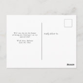 スクリプトシンプルは私のflowergirlカード ポストカード (裏面)