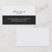 スクリプトシンプルグレーのホワイトコンサルタントの名刺 名刺 (正面/裏面)