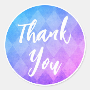 スクリプトシールカラフルに感謝 ラウンドシール