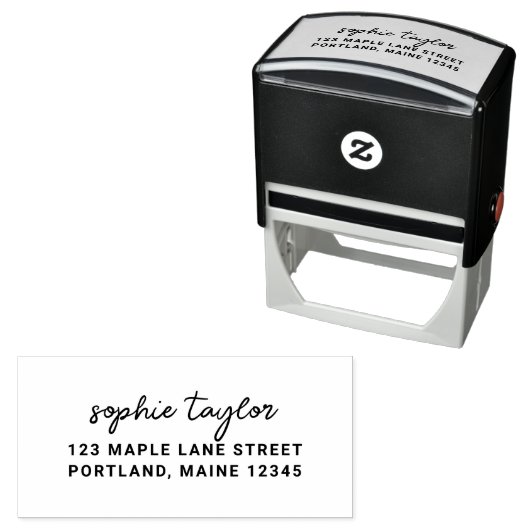 スクリプトスタイリッシュの名前の追加差出人住所 セルフインキングスタンプ (インサイチュ)