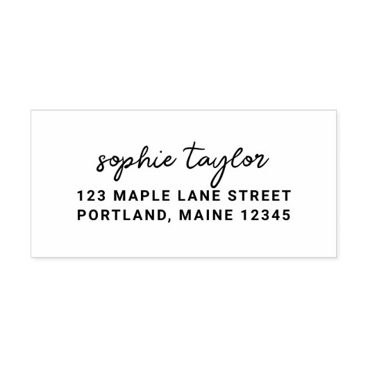 スクリプトスタイリッシュの名前の追加差出人住所 セルフインキングスタンプ (デザイン)