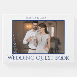 スクリプトスタイリッシュの白と青 |写真 ゲストブック