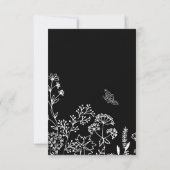 スクリプトスタイリッシュフローラスケッチノートカード ノートカード (裏面)
