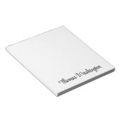 スクリプトスタイリッシュモノグラム名 ノートパッド (アングル)