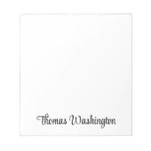 スクリプトスタイリッシュモノグラム名 ノートパッド (正面)