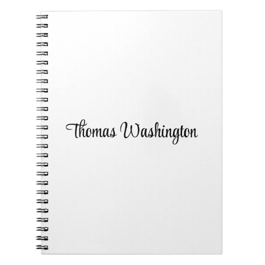 スクリプトスタイリッシュモノグラム名 ノートブック (正面)