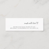 スクリプトスタイリッシュ作成ラブハートイヤリング表示 スキニー名刺 (裏面)