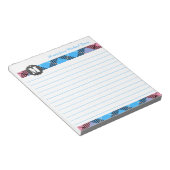 スクリプトスタイリッシュ名カスタムモノグラムタータンチェック線 ノートパッド (アングル)