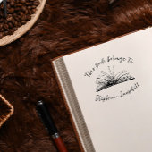 スクリプトスタイリッシュ名前をカスタムするライブラリのブック ラバースタンプ