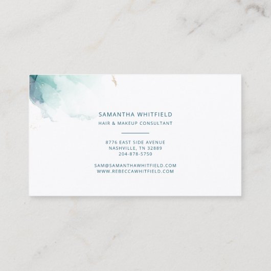 スクリプトスタイリッシュ大理石ゲート抽象芸術パターン 名刺 (裏面)
