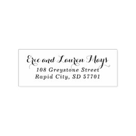 スクリプトスタイリッシュ差出人住所スタンプ ラバースタンプ