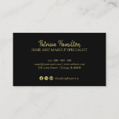 スクリプトスタイリッシュ手書きアポイントメントカード 名刺 (裏面)