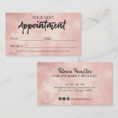 スクリプトスタイリッシュ赤面フォイルアポイントメントカード 名刺 (正面/裏面)