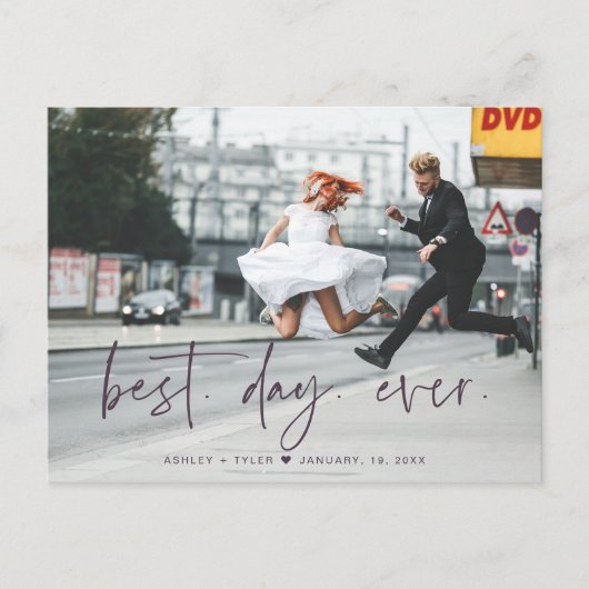 スクリプトスタイリッシュ |結婚さんの写真 ポストカード (正面)