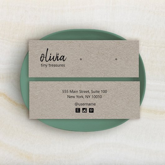 スクリプトスタッドイヤリングクラフト表示カード