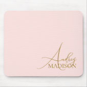 スクリプトセリフ名赤面ピンク マウスパッド (正面)