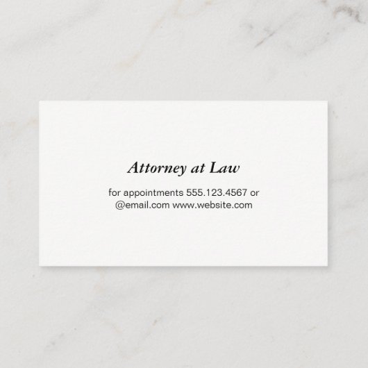 スクリプトタイプモノグラム 予約カード (裏面)