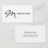 スクリプトタイプモノグラム 予約カード (正面/裏面)