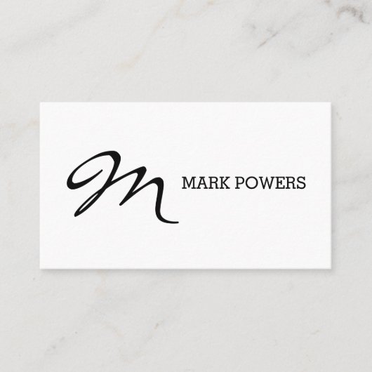 スクリプトタイプモノグラム 予約カード (正面)